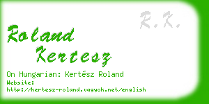 roland kertesz business card